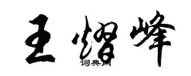 胡問遂王熠峰行書個性簽名怎么寫