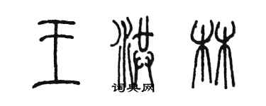 陳墨王洪林篆書個性簽名怎么寫