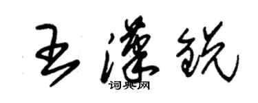 朱錫榮王漢銳草書個性簽名怎么寫