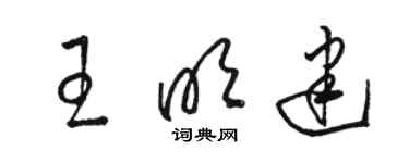 駱恆光王明建草書個性簽名怎么寫