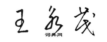 駱恆光王永茂草書個性簽名怎么寫