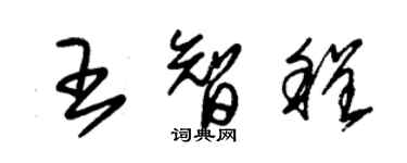 朱錫榮王智程草書個性簽名怎么寫