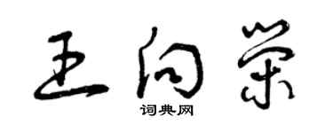 曾慶福王向榮草書個性簽名怎么寫