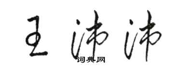 駱恆光王沛沛草書個性簽名怎么寫