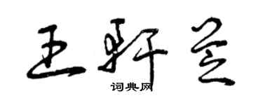 曾慶福王軒芝草書個性簽名怎么寫