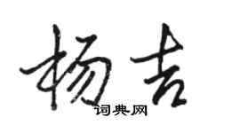 駱恆光楊吉行書個性簽名怎么寫