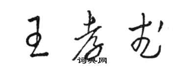 駱恆光王孝武草書個性簽名怎么寫