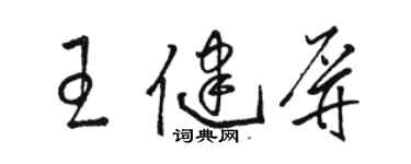 駱恆光王健屏草書個性簽名怎么寫