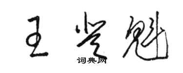 駱恆光王登魁草書個性簽名怎么寫