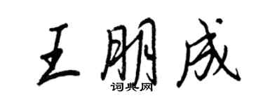 王正良王朋成行書個性簽名怎么寫