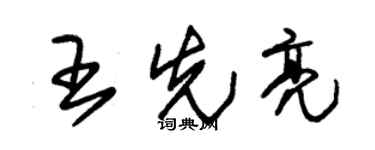 朱錫榮王先亮草書個性簽名怎么寫