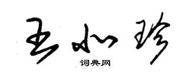 朱錫榮王北珍草書個性簽名怎么寫