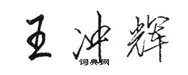 駱恆光王沖輝行書個性簽名怎么寫