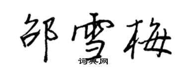 王正良邵雪梅行書個性簽名怎么寫