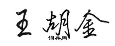 駱恆光王胡金行書個性簽名怎么寫