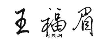 駱恆光王福眉行書個性簽名怎么寫