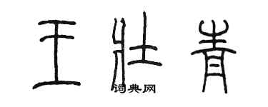 陳墨王壯青篆書個性簽名怎么寫