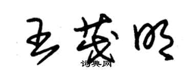 朱錫榮王茂明草書個性簽名怎么寫