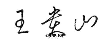 駱恆光王貴山草書個性簽名怎么寫