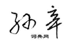 駱恆光孫辛草書個性簽名怎么寫