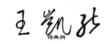 駱恆光王凱能草書個性簽名怎么寫