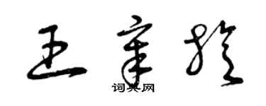 曾慶福王章旋草書個性簽名怎么寫