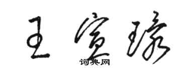 駱恆光王宣環草書個性簽名怎么寫