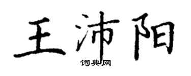 丁謙王沛陽楷書個性簽名怎么寫
