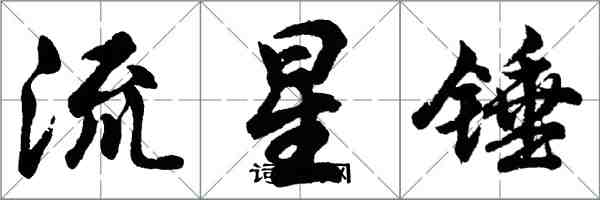 胡問遂流星錘行書怎么寫
