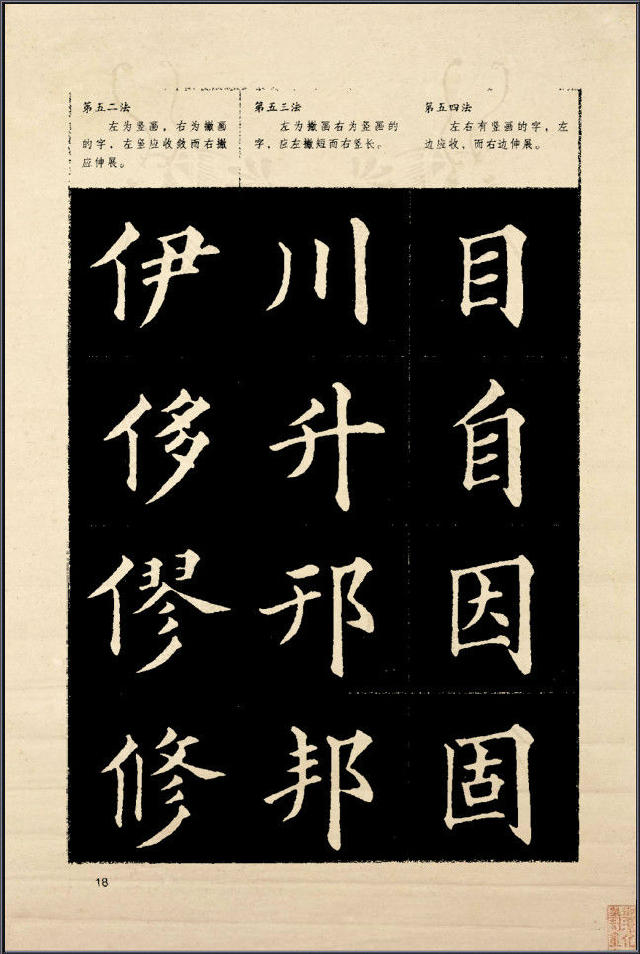 歐楷間架結構128法