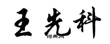 胡問遂王先科行書個性簽名怎么寫
