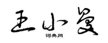 曾慶福王小曼草書個性簽名怎么寫