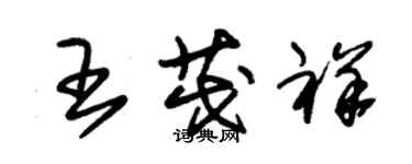 朱錫榮王茂祥草書個性簽名怎么寫