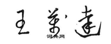 駱恆光王萬達草書個性簽名怎么寫