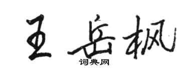 駱恆光王岳楓行書個性簽名怎么寫