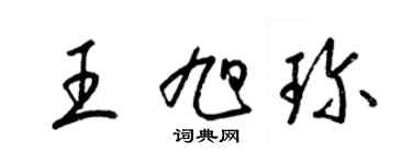 梁錦英王旭珍草書個性簽名怎么寫