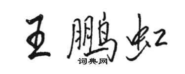 駱恆光王鵬虹行書個性簽名怎么寫
