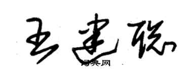 朱錫榮王建聰草書個性簽名怎么寫