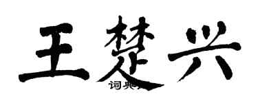 翁闓運王楚興楷書個性簽名怎么寫