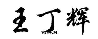 胡問遂王丁輝行書個性簽名怎么寫