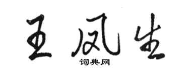 駱恆光王鳳生行書個性簽名怎么寫
