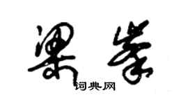 朱錫榮梁峰草書個性簽名怎么寫