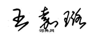 朱錫榮王嘉璐草書個性簽名怎么寫