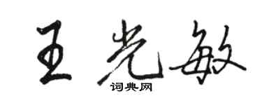 駱恆光王光敏行書個性簽名怎么寫