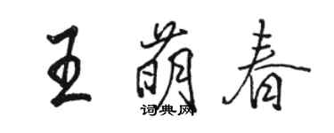 駱恆光王萌春行書個性簽名怎么寫