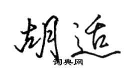 駱恆光胡適行書個性簽名怎么寫