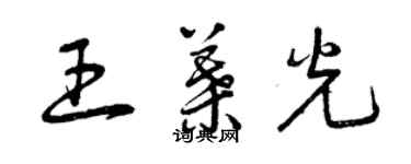 曾慶福王葉光草書個性簽名怎么寫