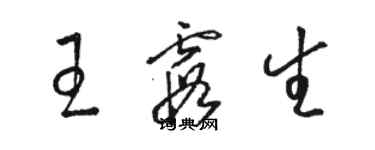 駱恆光王霞生草書個性簽名怎么寫