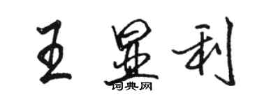 駱恆光王顯利行書個性簽名怎么寫