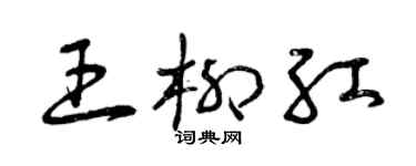曾慶福王柳紅草書個性簽名怎么寫